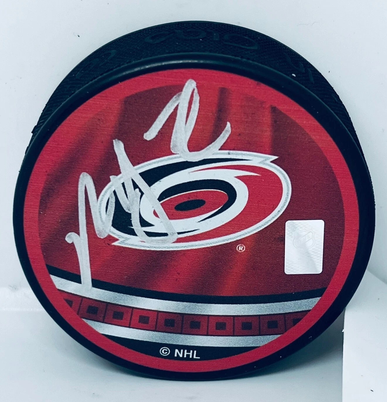 Paul Stastny signed Carolina Hurricanes Reverse Retro Puck autographed Canes