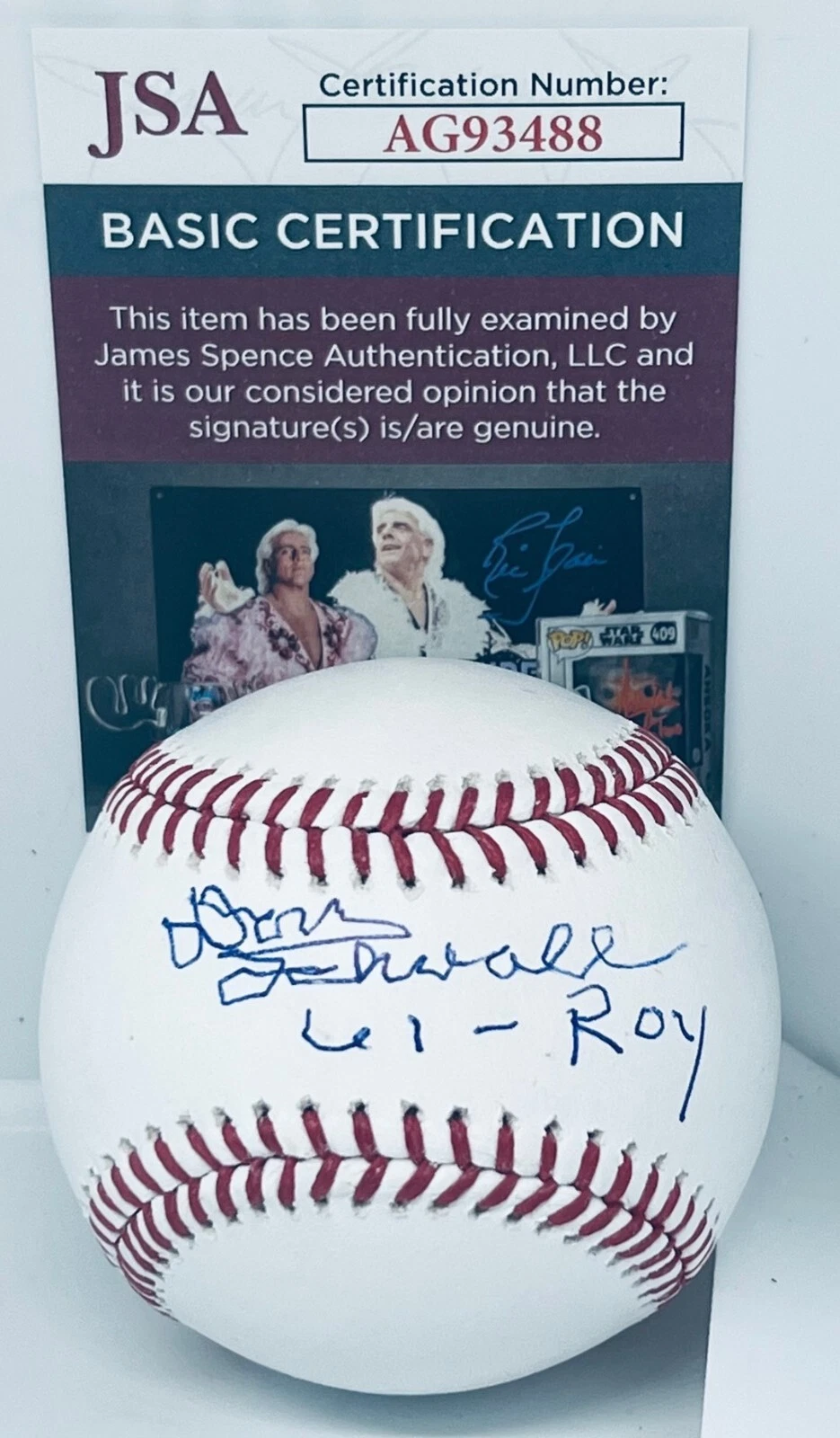 Don Schwall Boston Red Sox signed MLB Baseball Ball W/ 61 ROY Inscription JSA