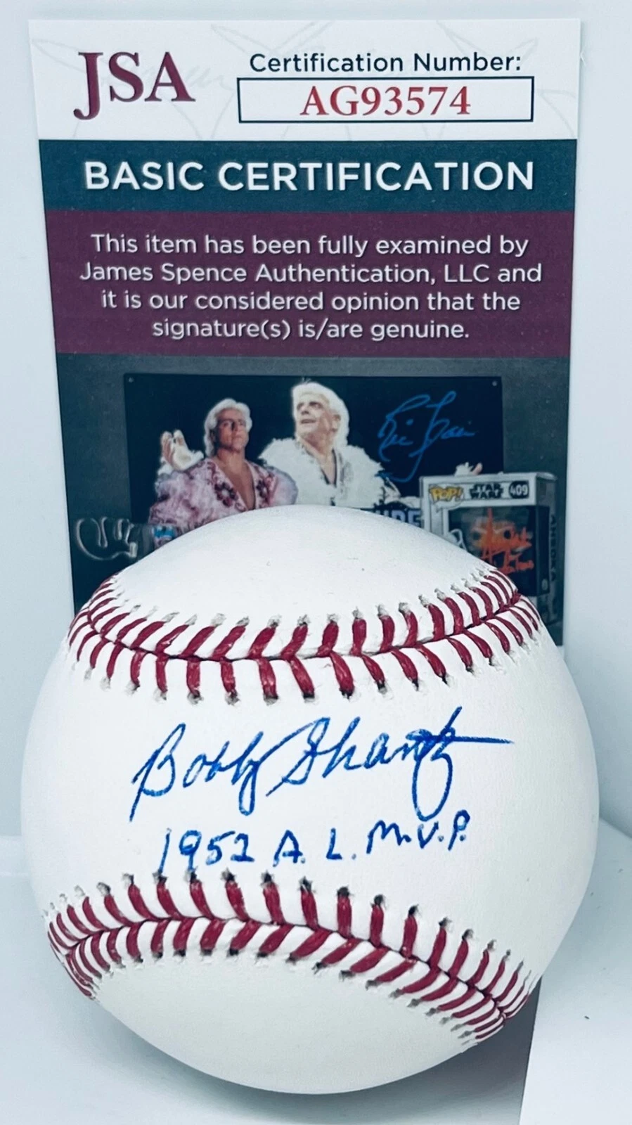 Bobby Shantz Yankees A's signed MLB Baseball Ball autographed W/ Inscription JSA
