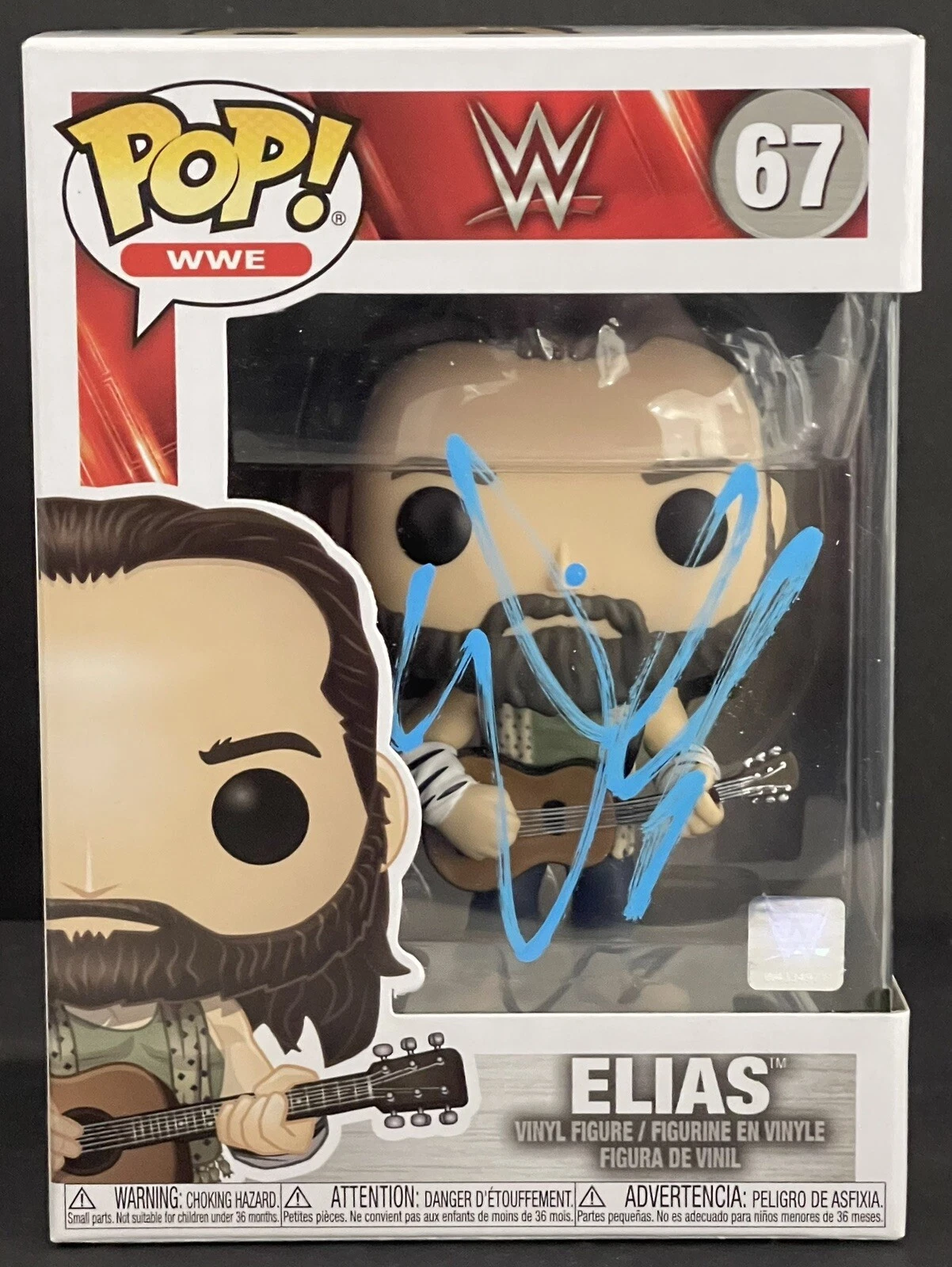 ELIAS SIGNED AUTOGRAPHED WWE SUPERSTAR FUNKO POP VINYL JSA COLLECTIBLE MEMORABILIA