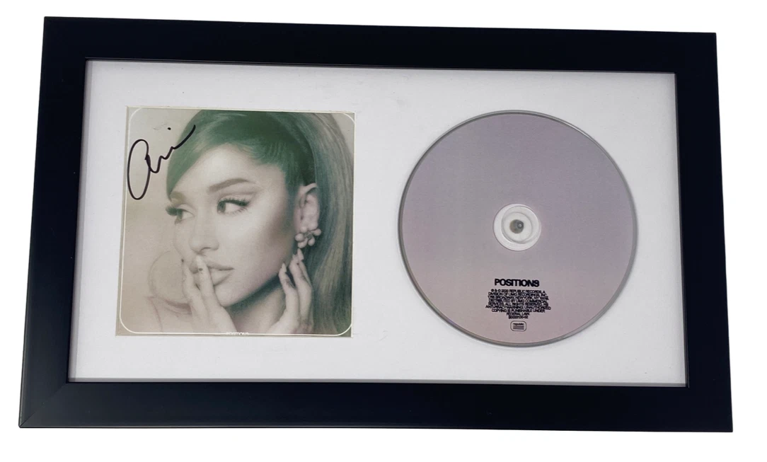 Ariana Grande Signed Autographed Positions Framed Matted CD Display ACOA COA