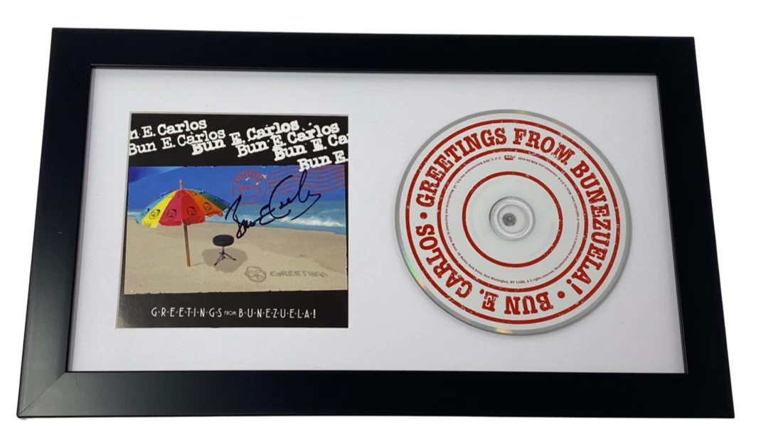 Bun E Carlos Signed Greetings From Bunezuela Framed CD Cheap Trick ACOA COA