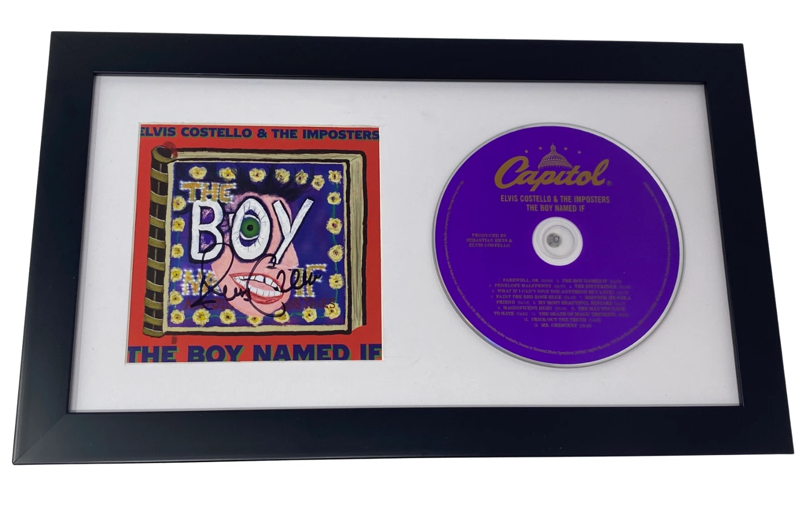 Elvis Costello Signed Autographed The Boy Named If Framed CD Display ACOA COA