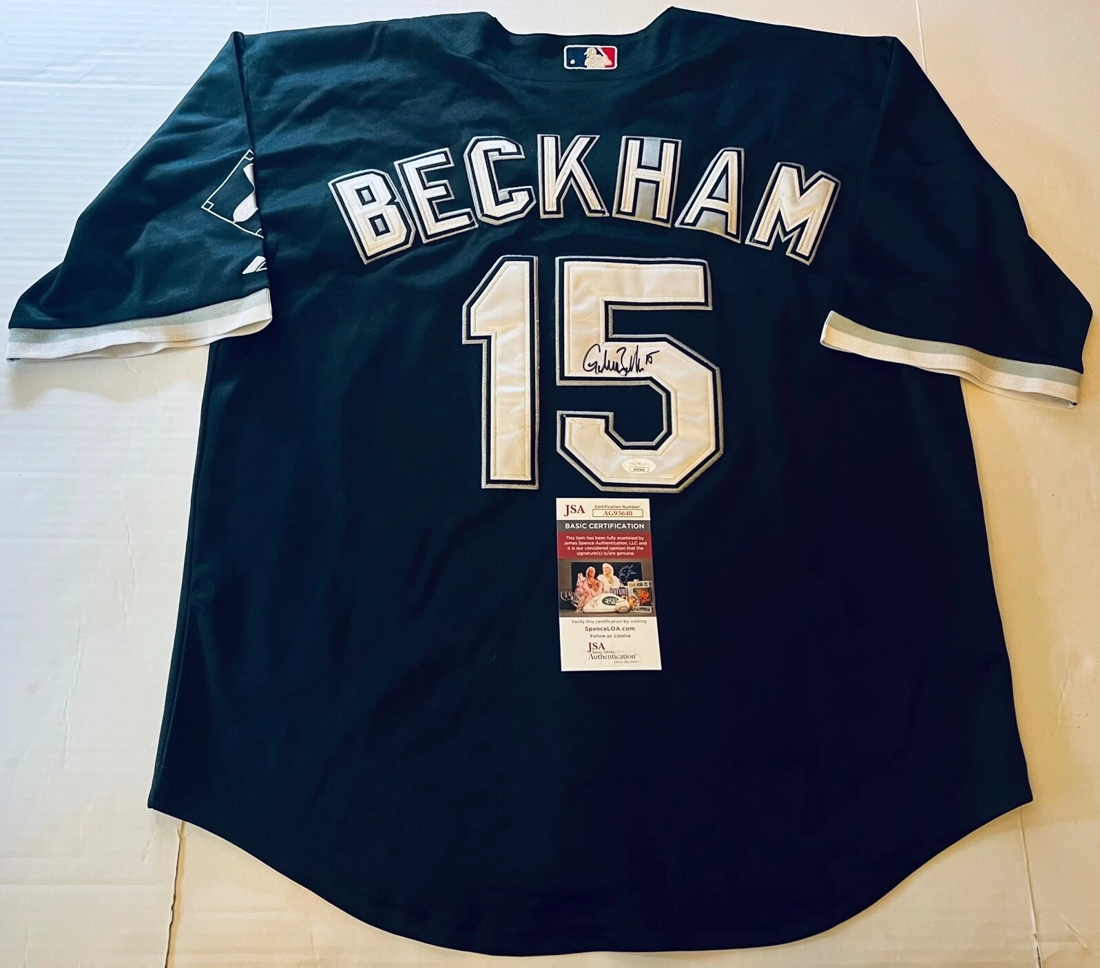 Gordon Beckham Chicago White Sox signed jersey autographed JSA