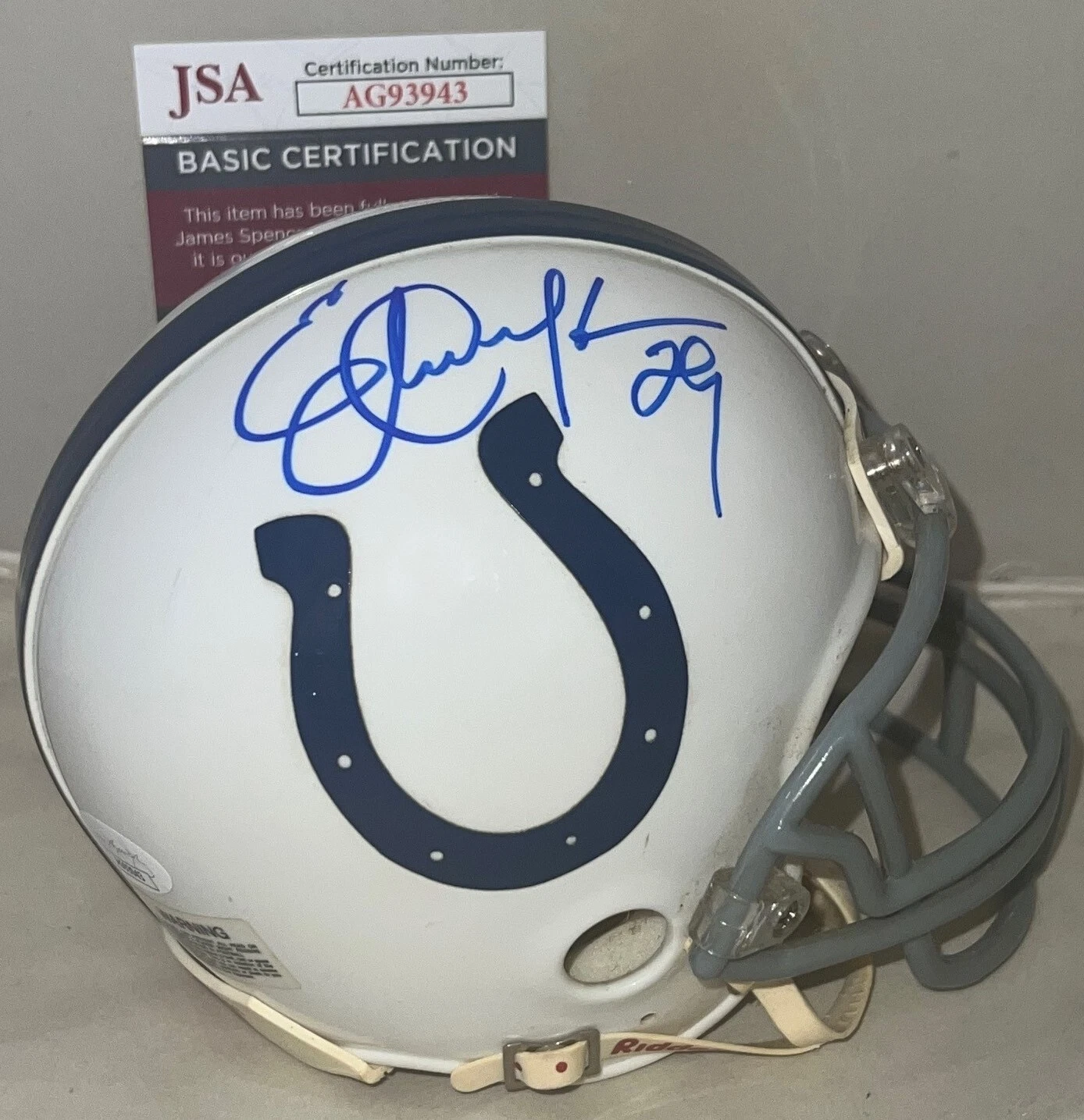 Eric Dickerson signed Indianapolis Colts mini helmet autographed JSA