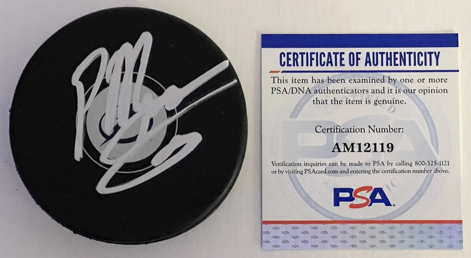 Philippe Myers Signed Autographed Tampa Bay Lightning Logo Puck PSA/DNA