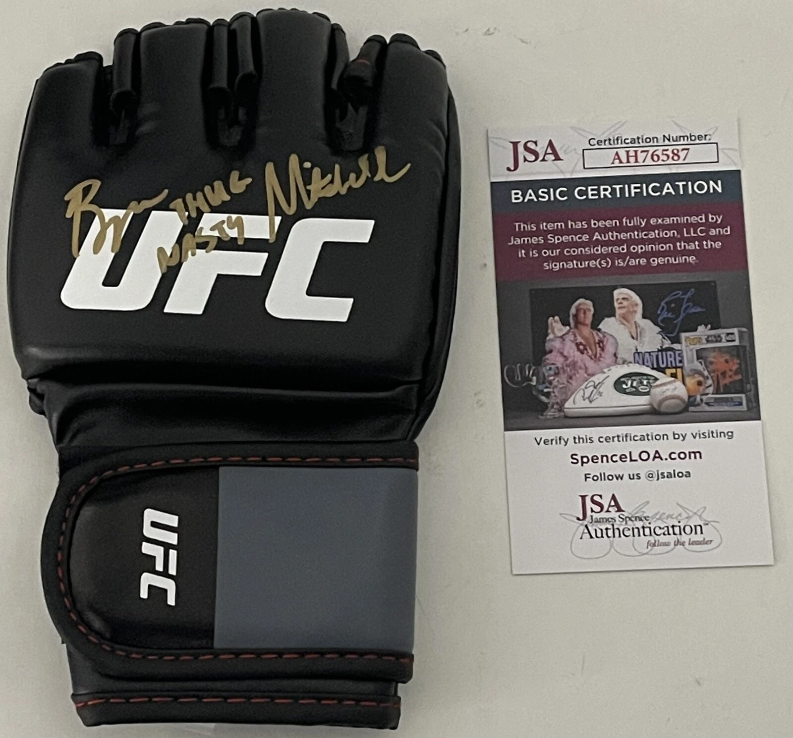 Bryce Mitchell Thug Nasty Signed Autographed UFC Glove MMA Fighter PSA/DNA