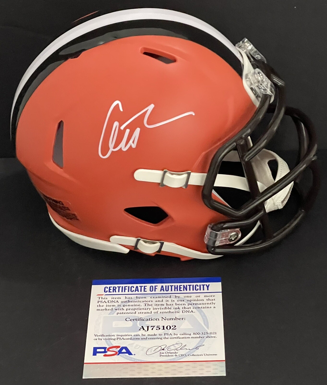 Catherine Hickman Raiche Signed Auto Cleveland Browns Mini Helmet PSA/DNA
