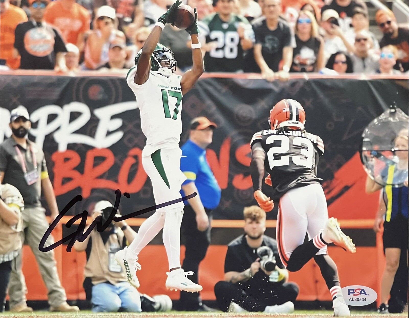Garrett Wilson Signed Autographed New York Jets OROY PSA/DNA COA