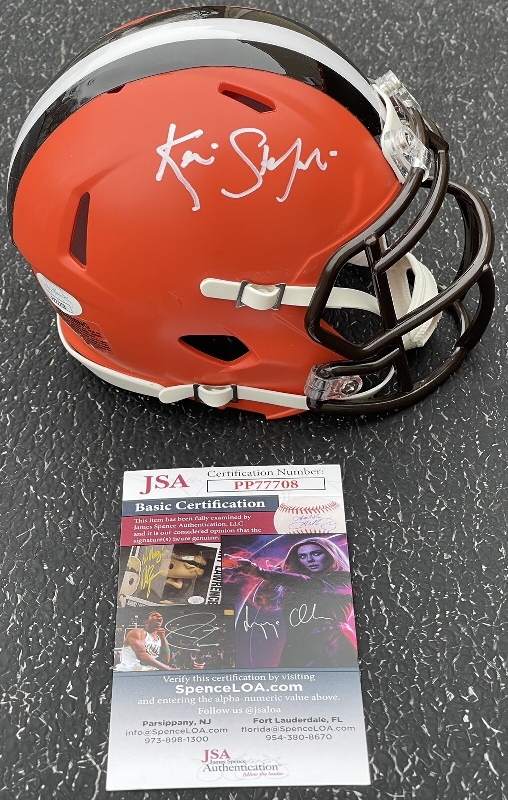 Kevin Stefanski Signed Autographed Cleveland Browns Mini Helmet JSA COA