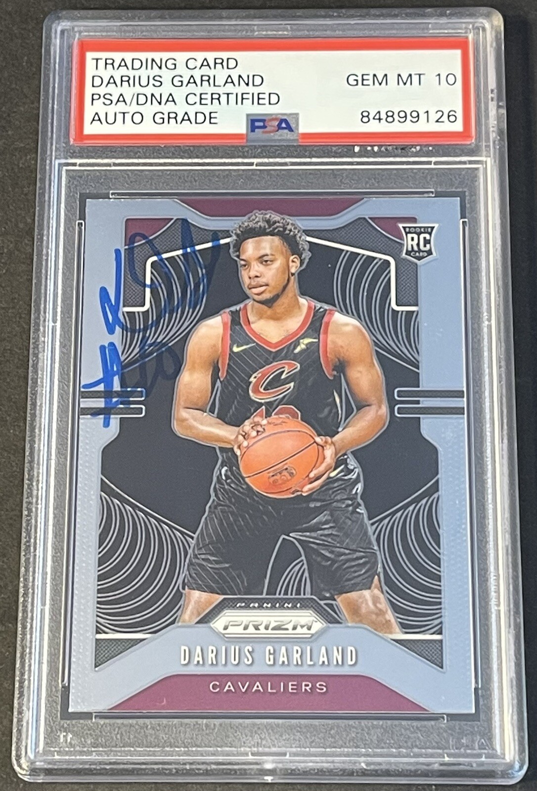 Darius Garland Signed 2019-20 Panini Prizm RC Card Cavaliers PSA/DNA Slab Gem 10