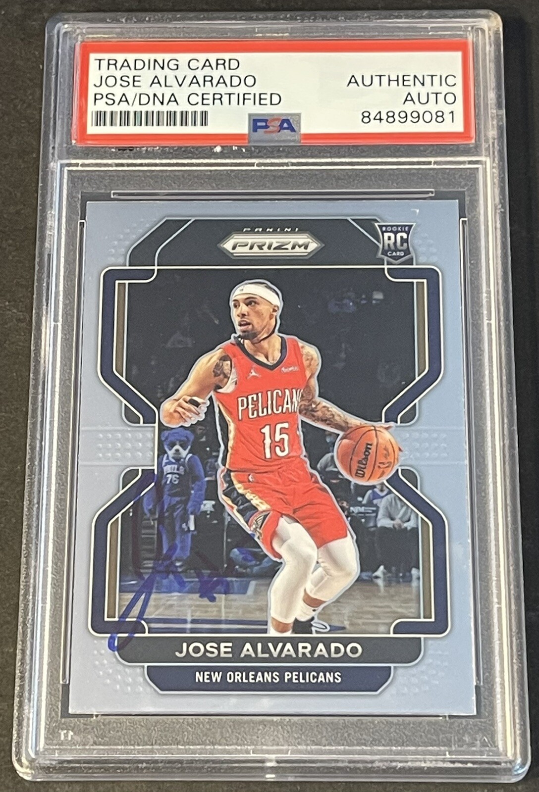 Jose Alvarado 2021/22 Panini Prizm Signed Rookie Card PSA/DNA Slabbed Pelicans