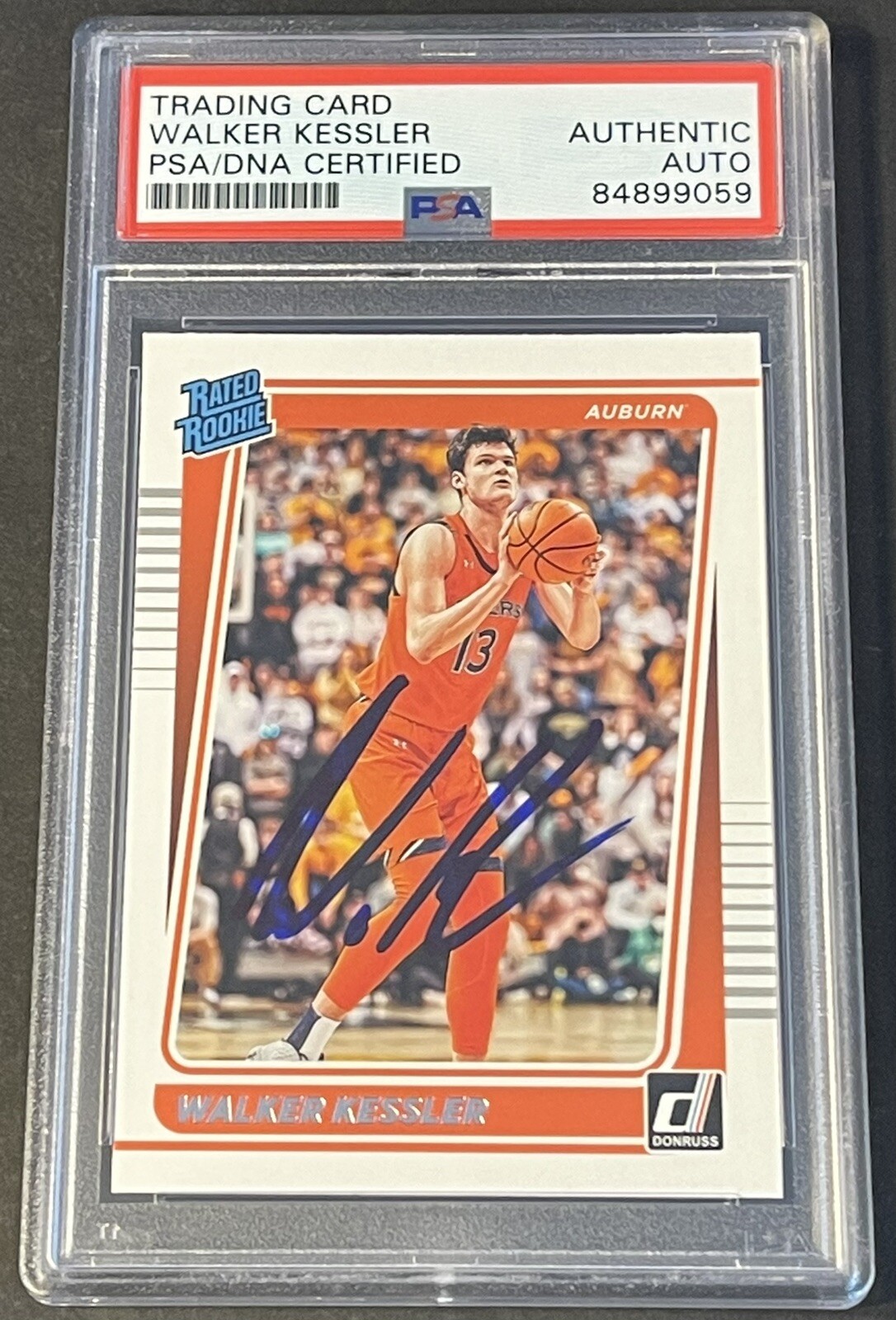 Walker Kessler 2022 Donruss Chronicles Signed Rookie Card PSA/DNA Slab Jazz