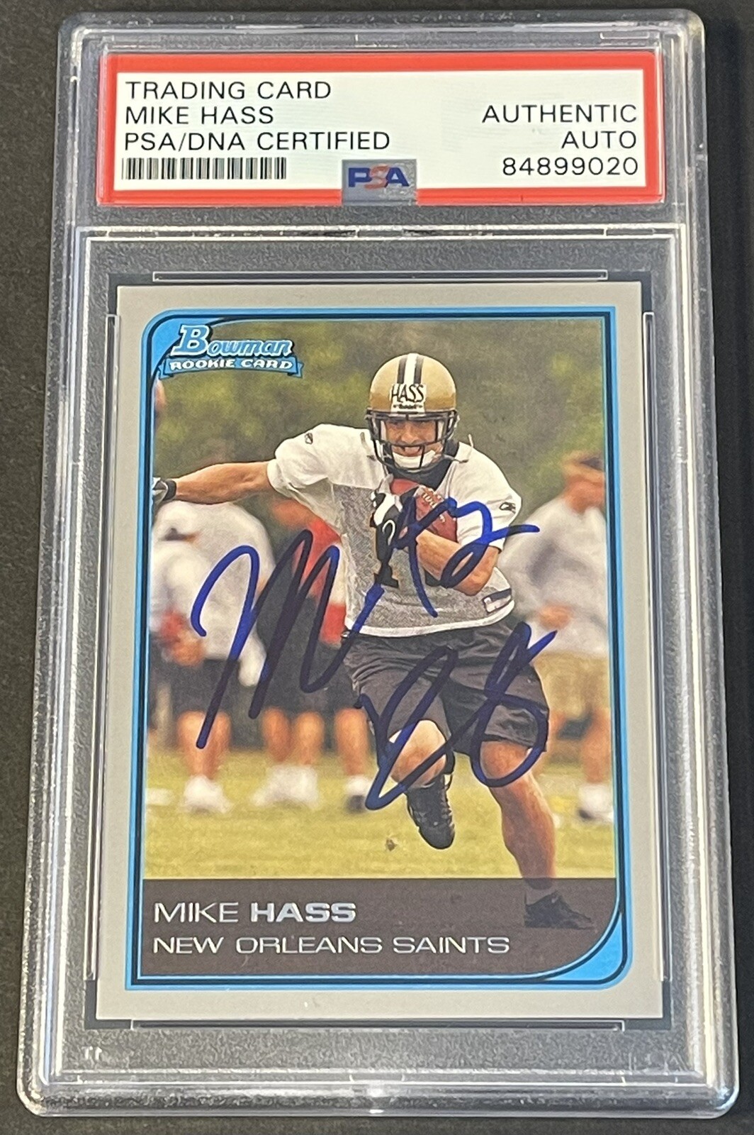 Mike Hass 2006 Bowman Rookie Card Signed Oregon State PSA/DNA Slabbed