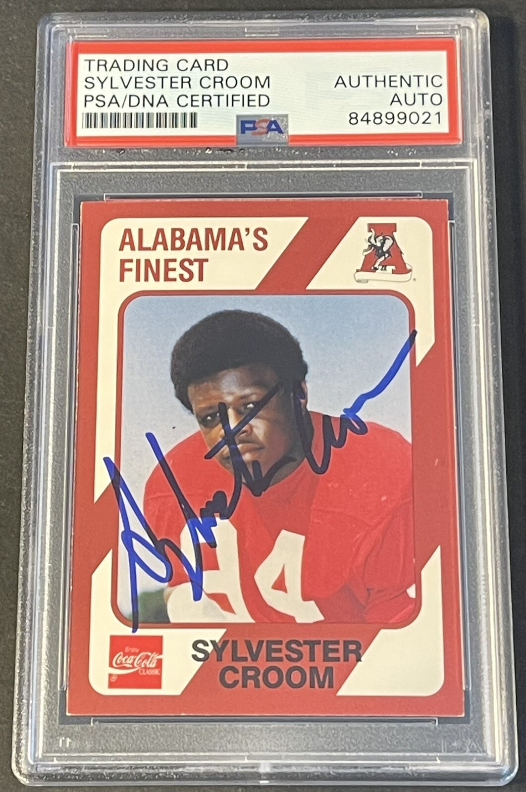 Sylvester Croom 1989 Alabama Finest Rookie Card Signed Alabama PSA/DNA Slab