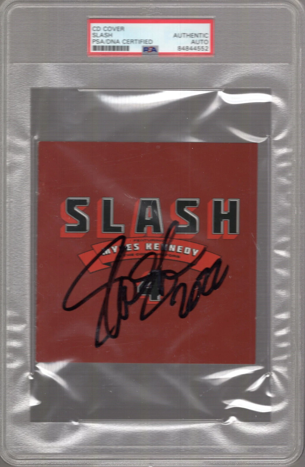 SLASH HAND SIGNED CD BOOKLET     GUNS+ROSES GUITARIST      RARE     PSA SLABBED