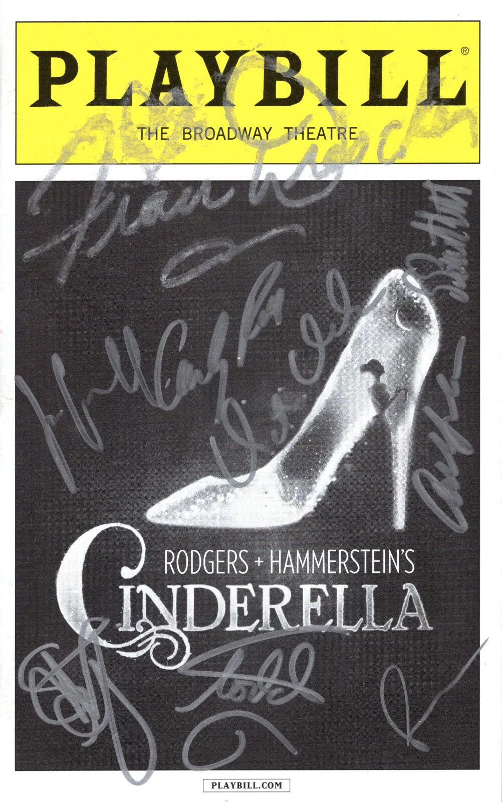 CINDERELLA HAND SIGNED NY CITY PLAYBILL+COA          2014 CAST+CARLY RAE JEPSEN