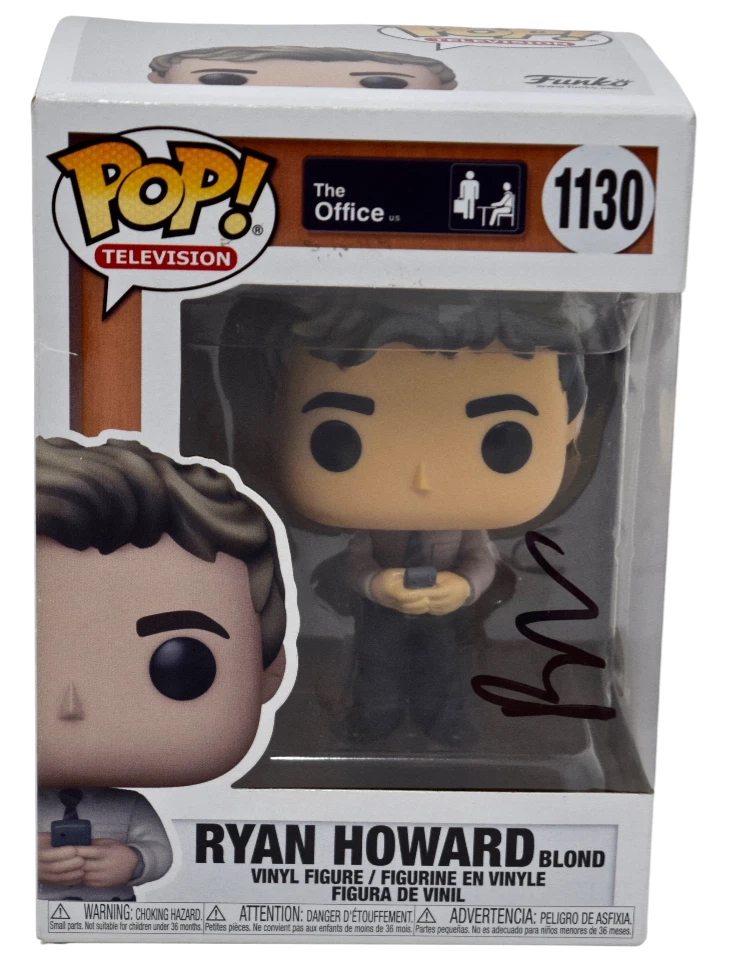 BJ Novak Signed Funko Pop The Office Ryan Howard 1130 B.J. Autograph ACOA COA