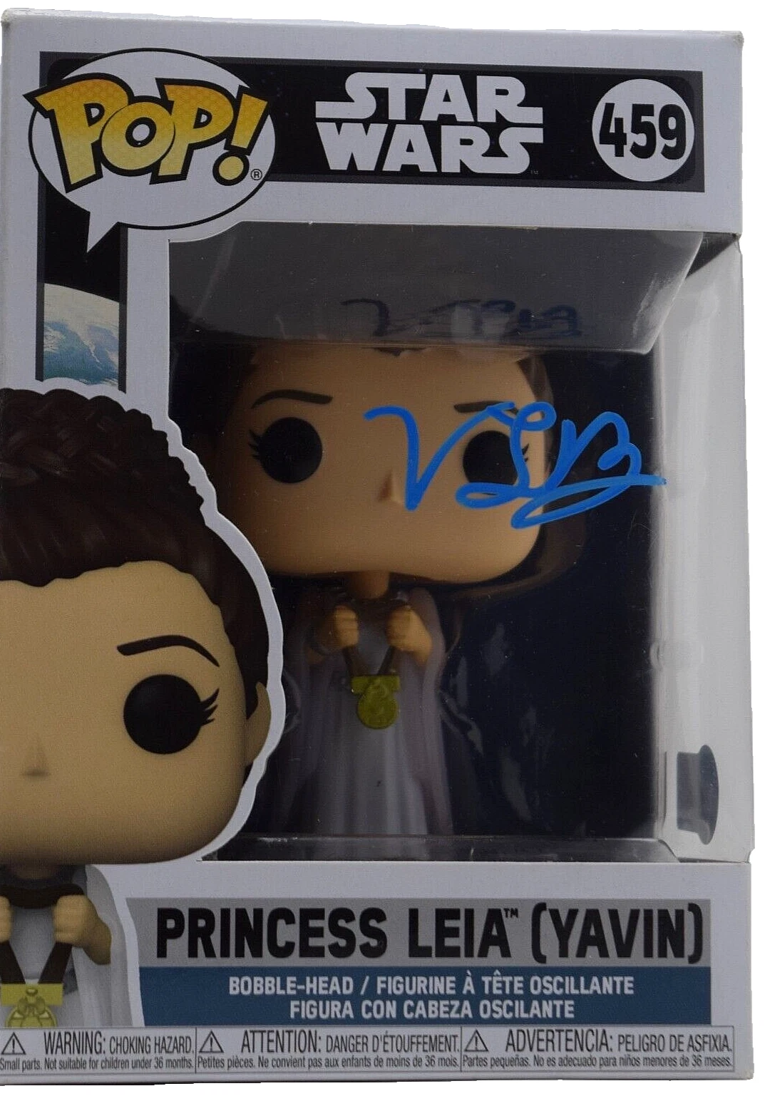 Vivien Lyra Blair Signed Funko Pop Princess Leia Star Wars Obi-Wan Autograph BAS