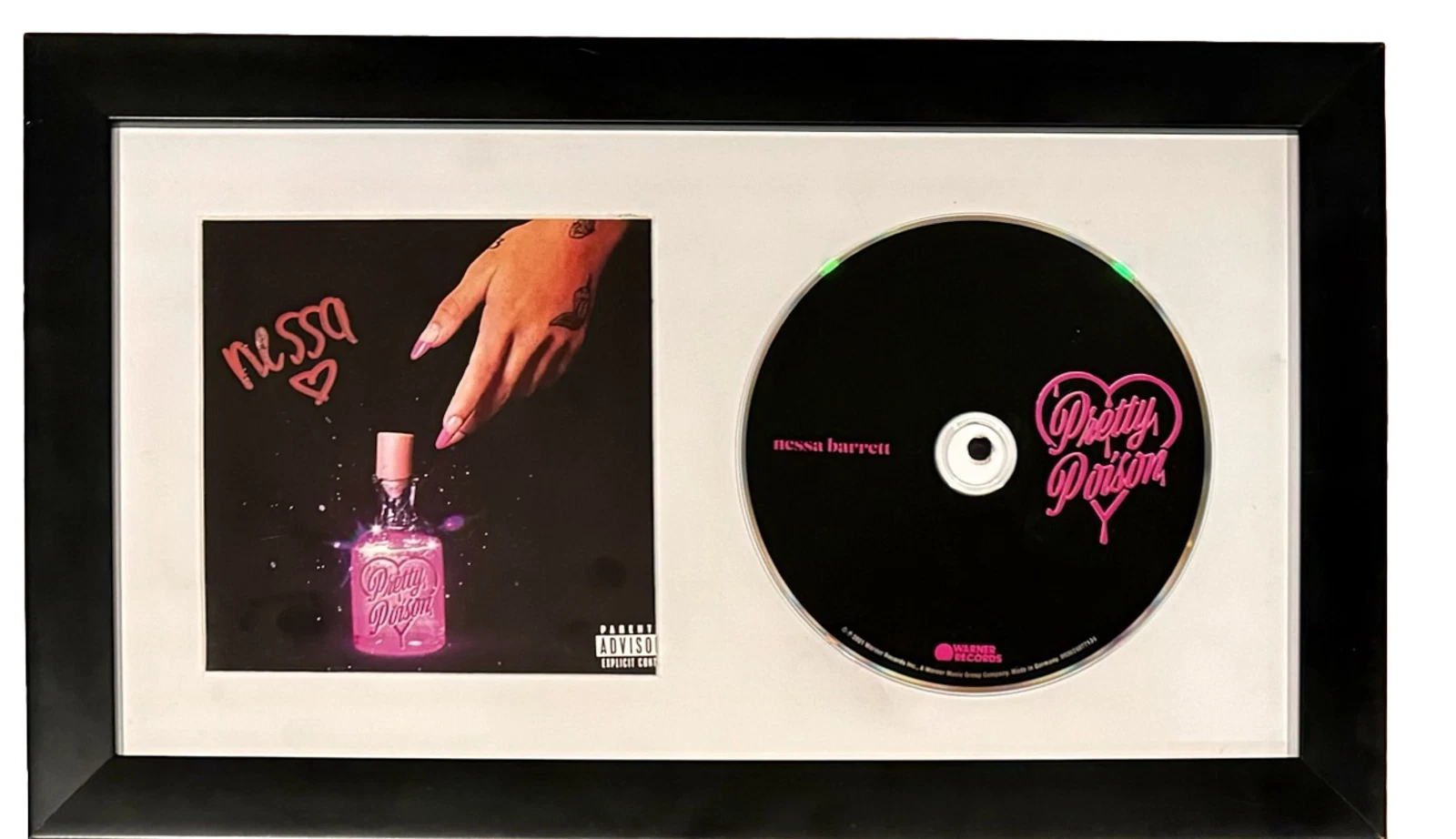 Nessa Barrett Signed Autograph Pretty Poison CD Framed Cover Display ACOA COA