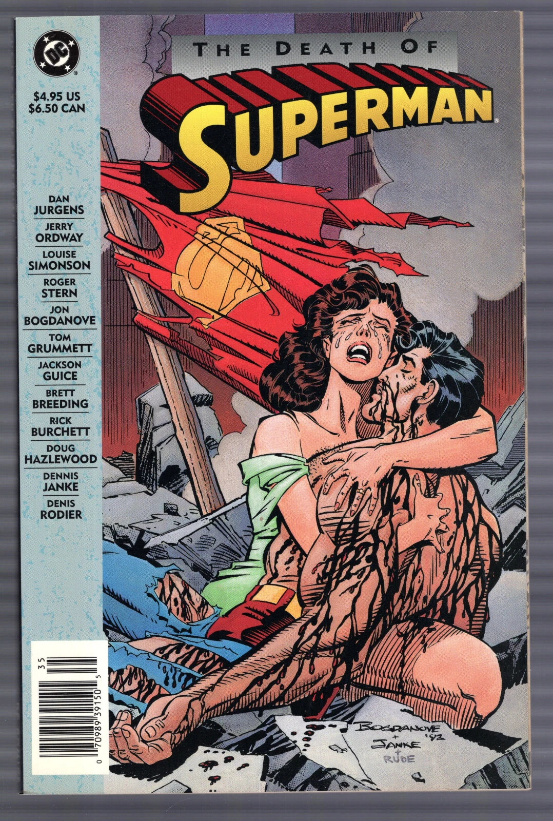 THE DEATH OF SUPERMAN FIRST EDITION COMIC BOOK DC 1993         AMAZING CONDITION