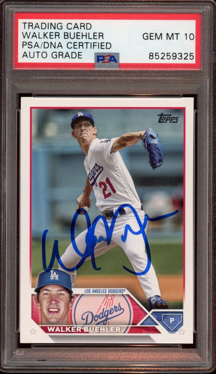 2023 Topps #391 Walker Buehler Signed Series Two Card Psa GEM MT 10 AUTO Dodgers