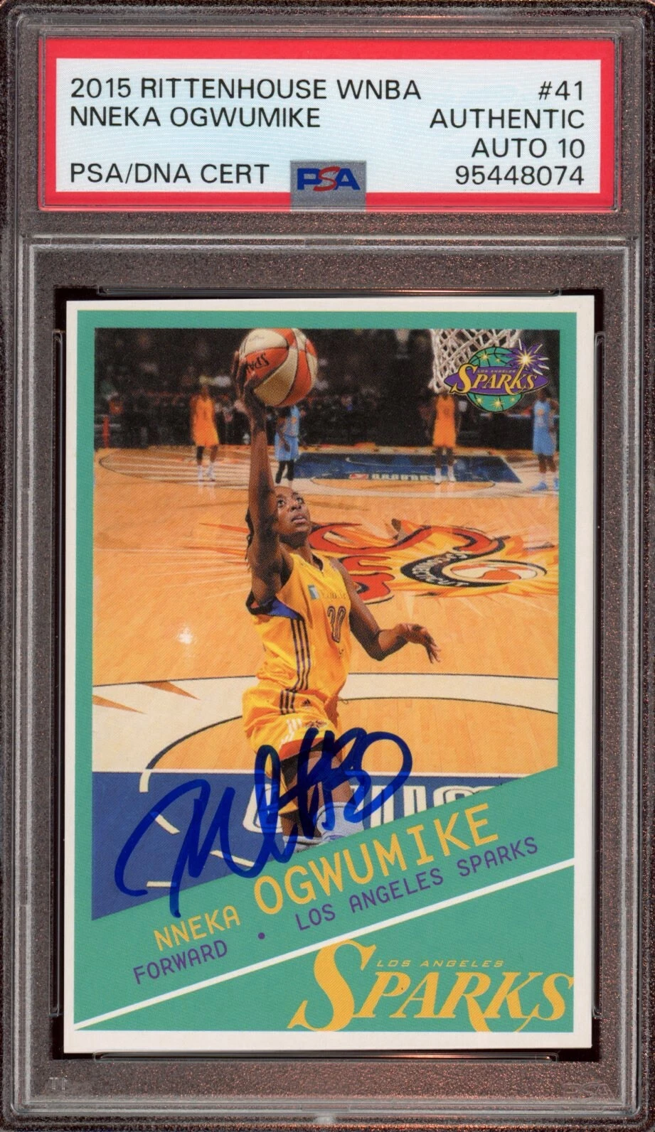 2015 Rittenhouse WNBA #41 Nneka Ogwumike Signed Card Psa GEM MINT 10 AUTO