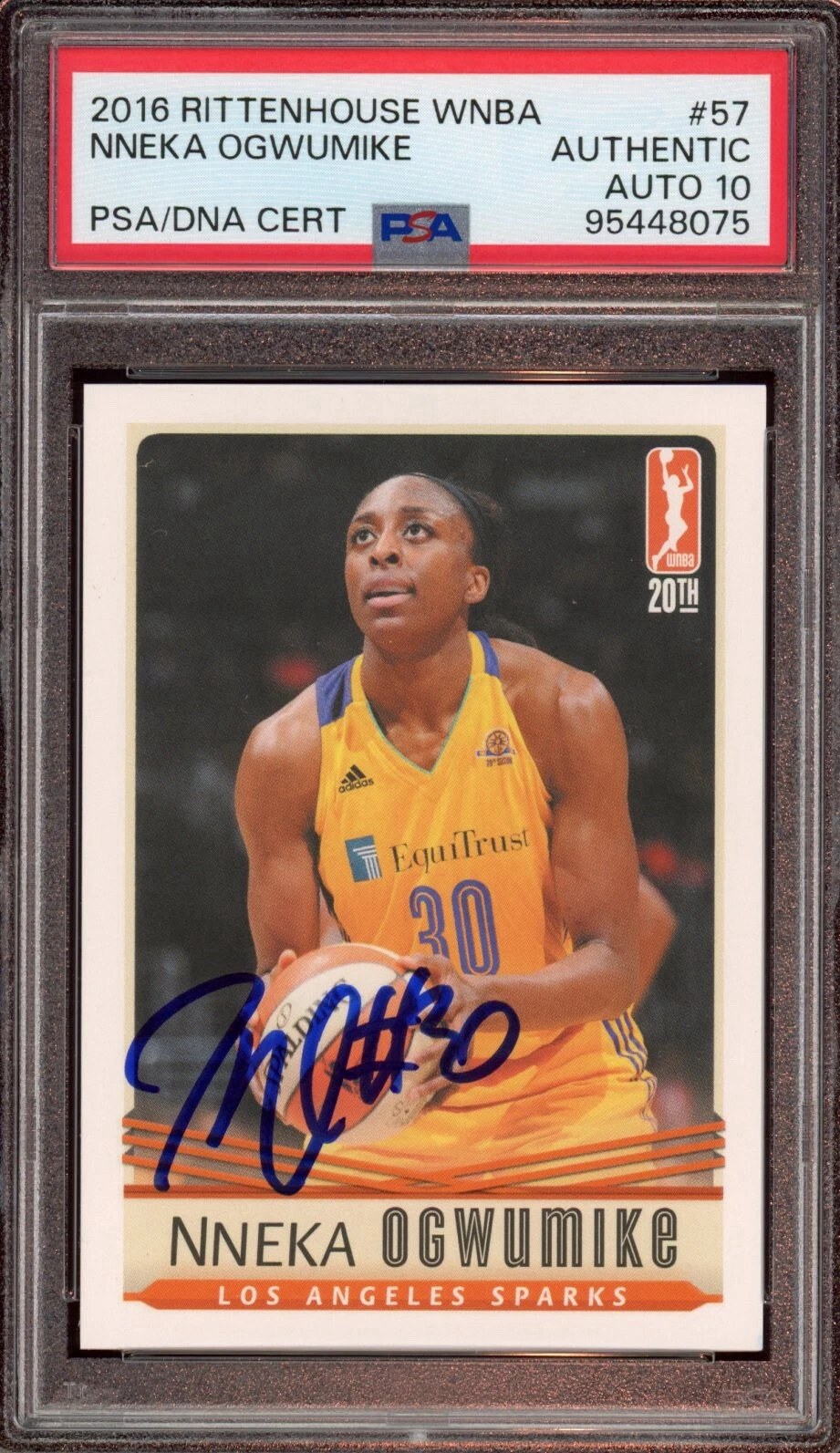 2016 Rittenhouse WNBA #57 Nneka Ogwumike Signed Card Psa GEM MINT 10 AUTO