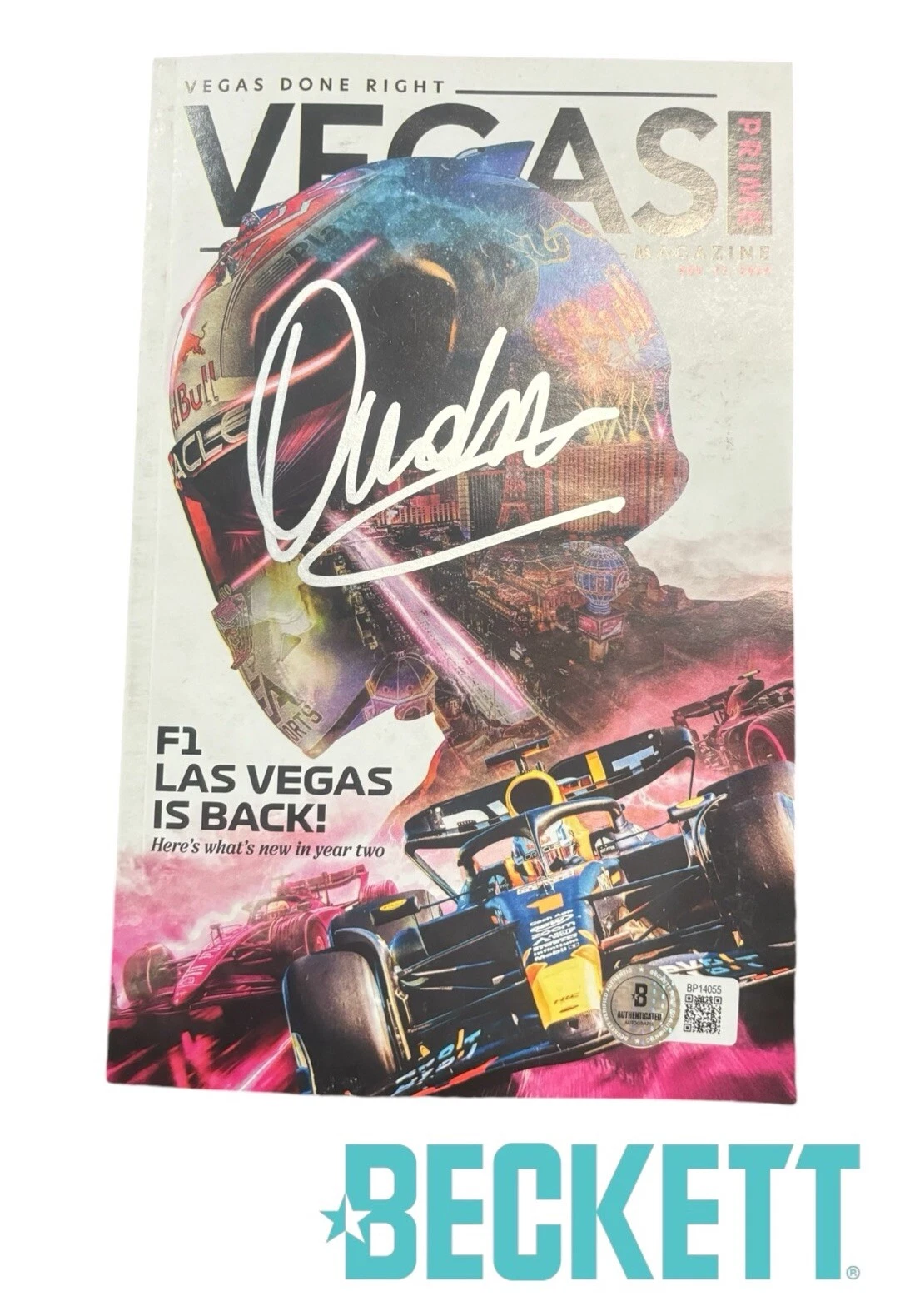 Andrea Stella Signed 2024 Las Vegas Grand Prix Program McLaren F1 BECKETT AUTO