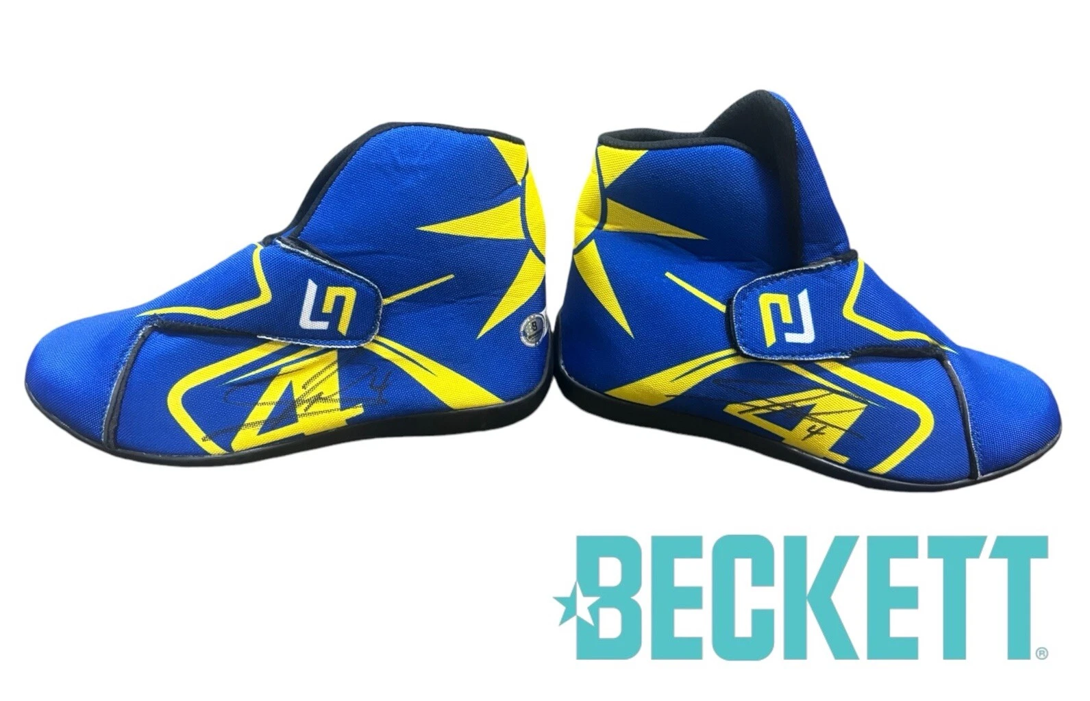 Lando Norris Signed 2019 McLaren F1 Rookie Season Racing Boots BECKETT BAS AUTO
