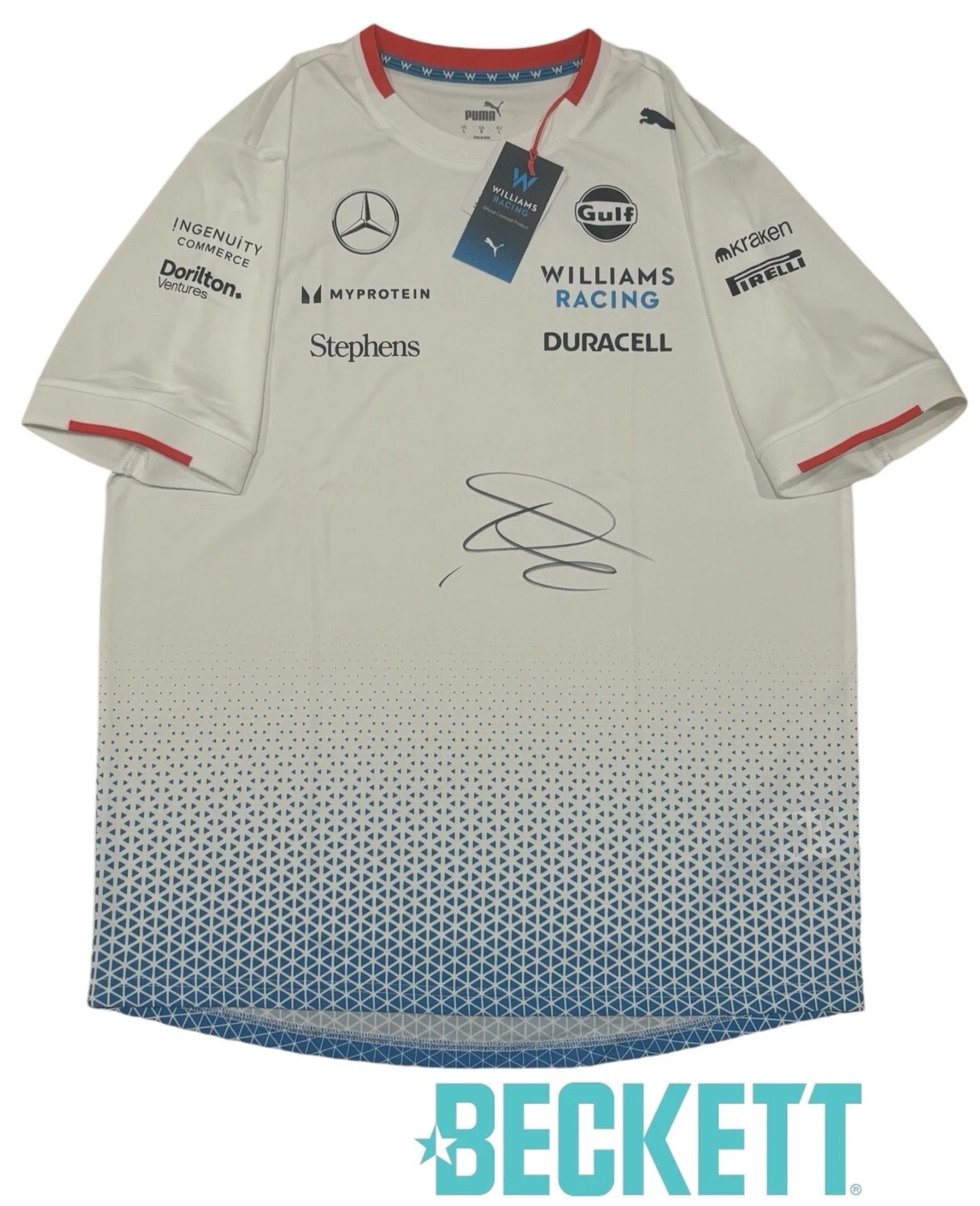 Franco Colapinto Signed Official F1 Williams Racing Team Jersey BECKETT BAS AUTO