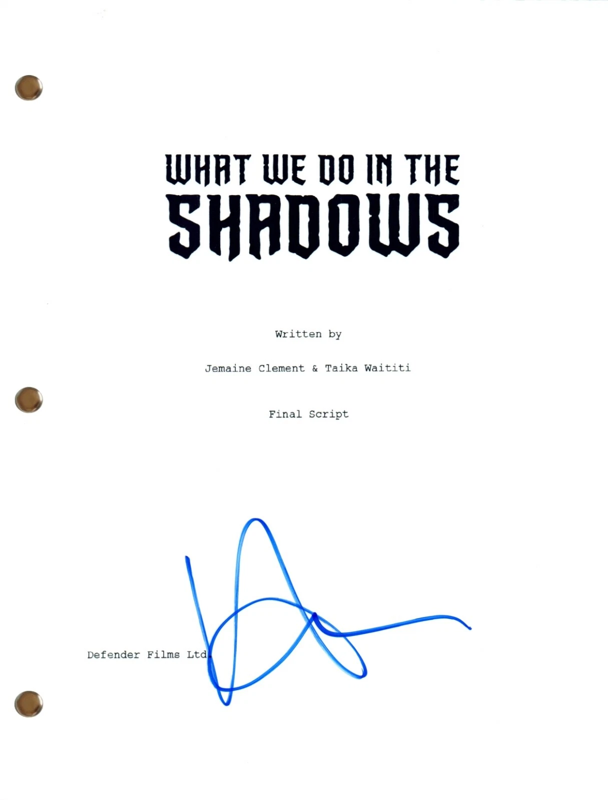 Harvey Guillen Signed Autograph What We Do In The Shadows Full Pilot Script COA