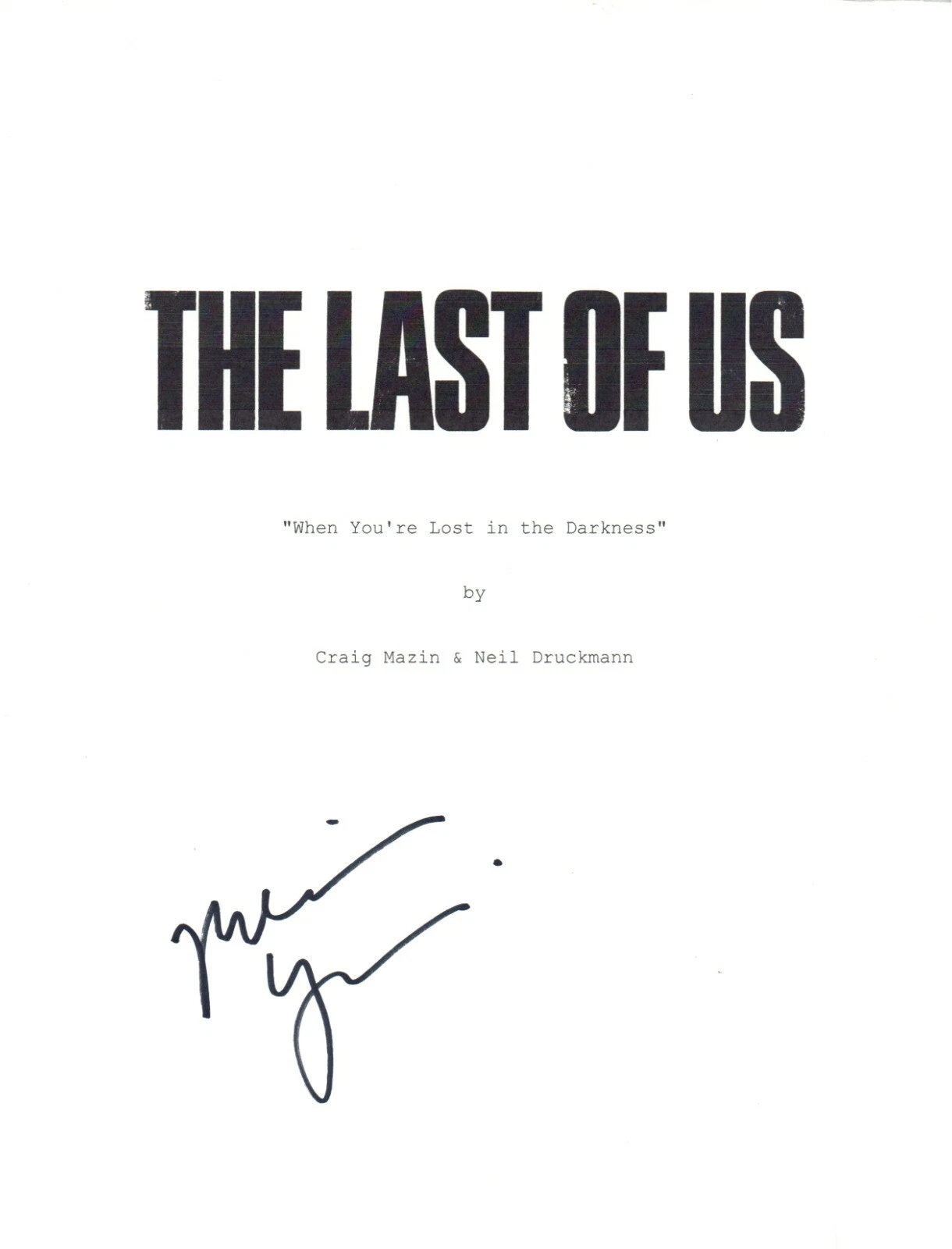 Melanie Lynskey THE LAST OF US Signed Autograph Pilot Episode Script COA