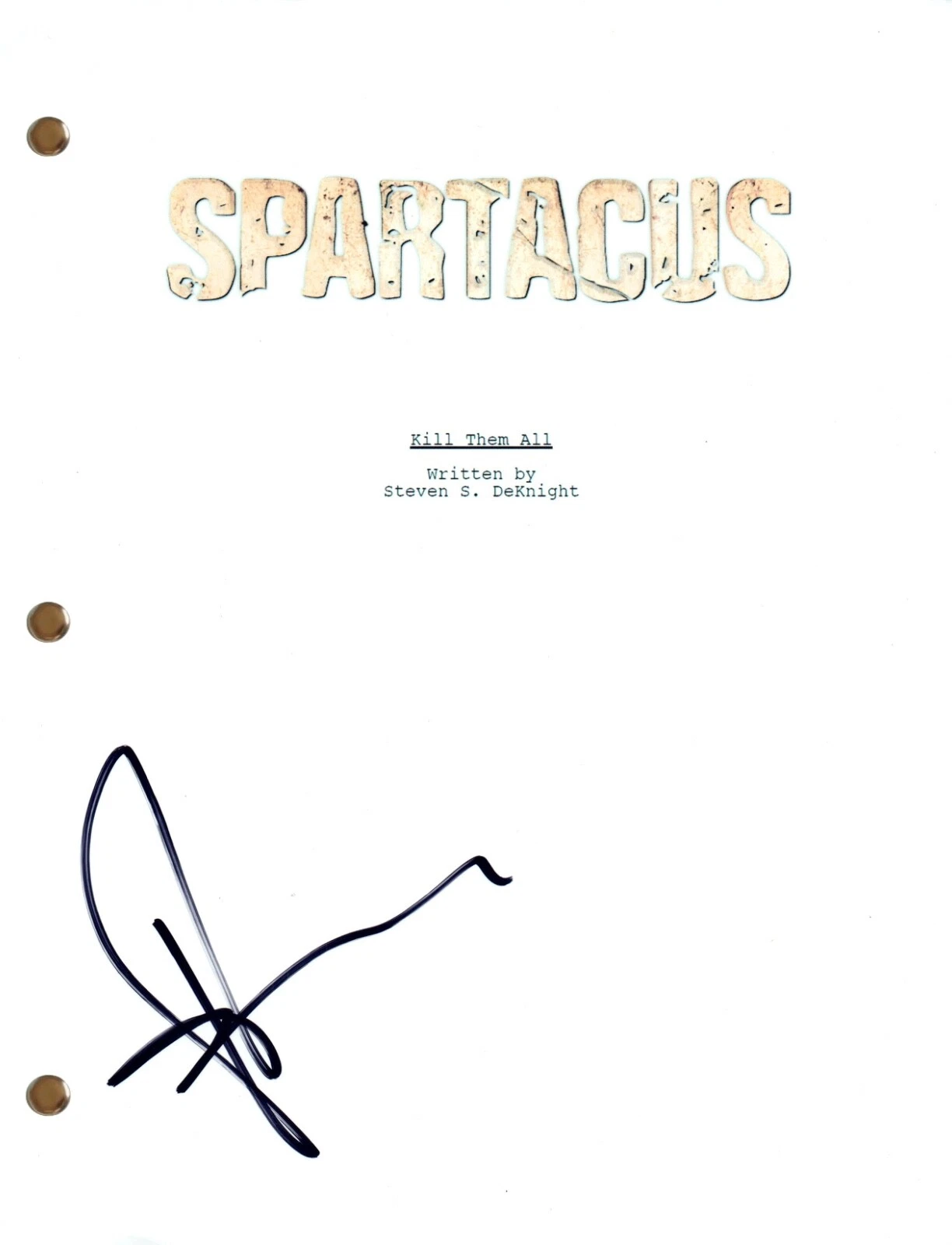 Peter Mensah SPARTACUS Signed Autograph Episode Script S1E13 Full Screenplay COA