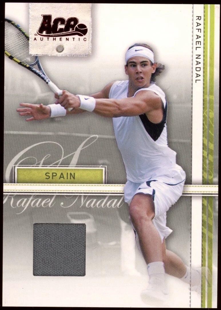 2007 Ace Authentic #31 Rafael Rafa Nadal Match Worn Jersey Relic Card Spain