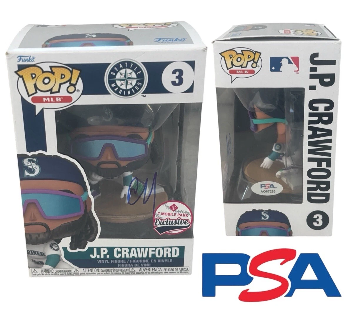 JP Crawford Signed T-Mobile Park Exclusive #3 SGA Funko Pop 5/27/2023 PSA AUTO