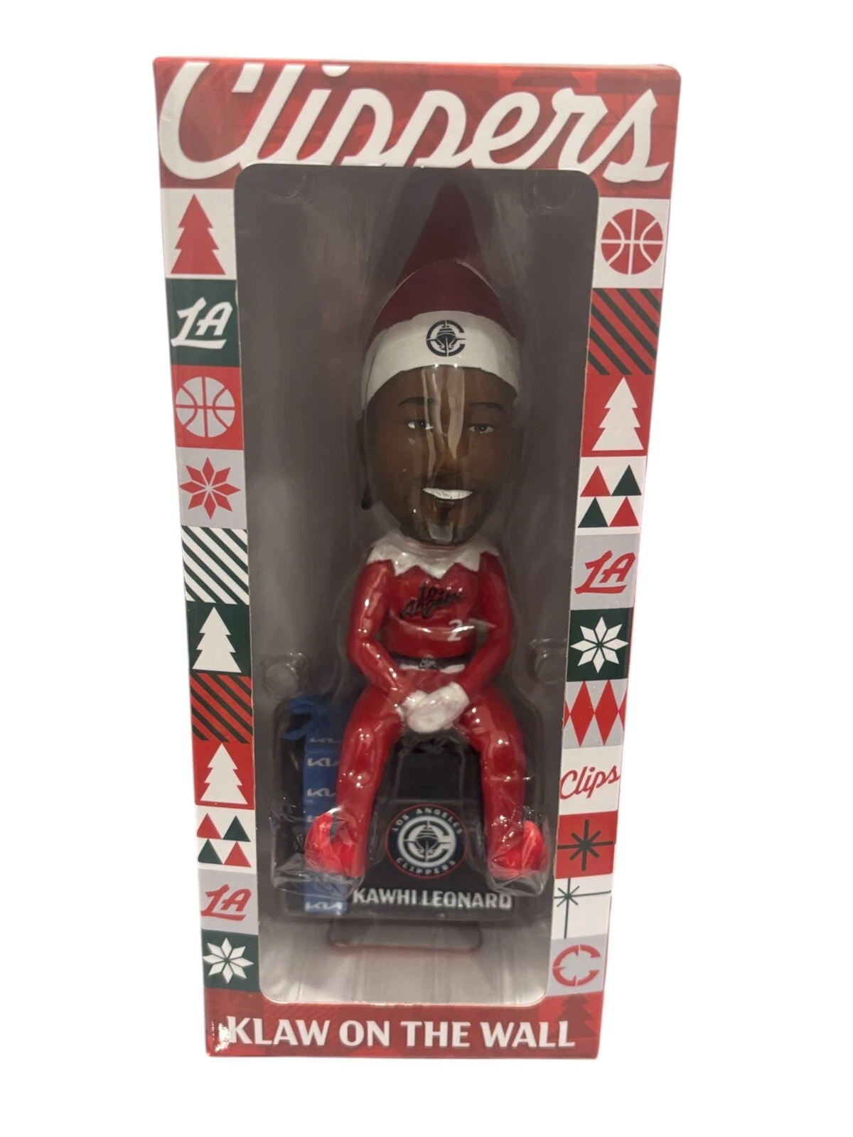 Kawhi Leonard Klaw On The Wall Christmas SGA Bobblehead 12/16/24 Clippers LE