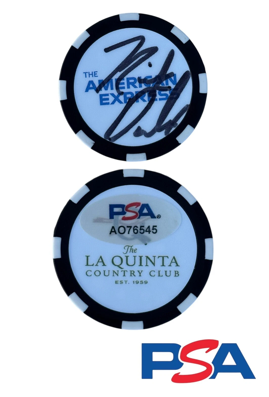 Nick Dunlap Signed 2025 The American Express Open Golf Marker 2024 Champ PSA