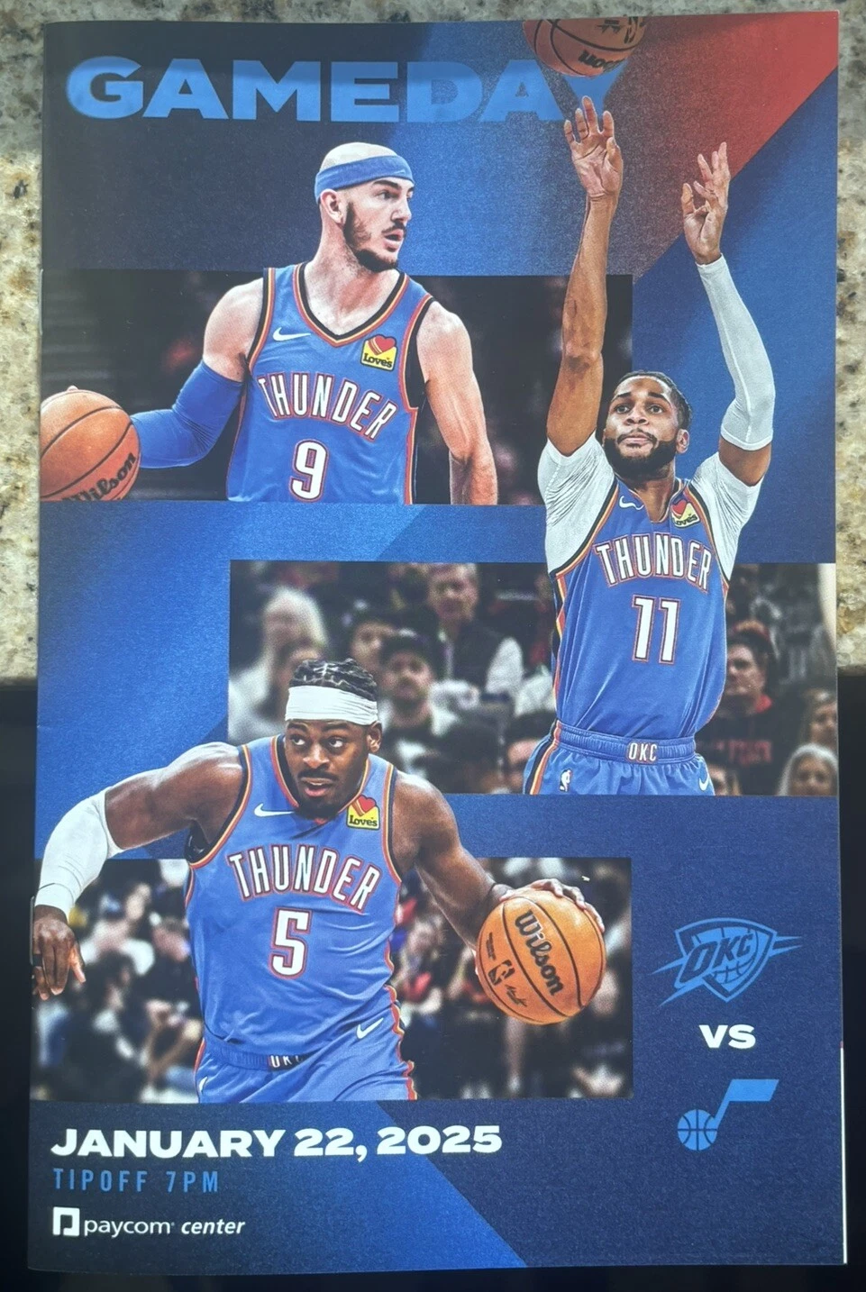 Shai Gilgeous-Alexander 1/22/2025 Career High 54 Points Program OKC Thunder MVP