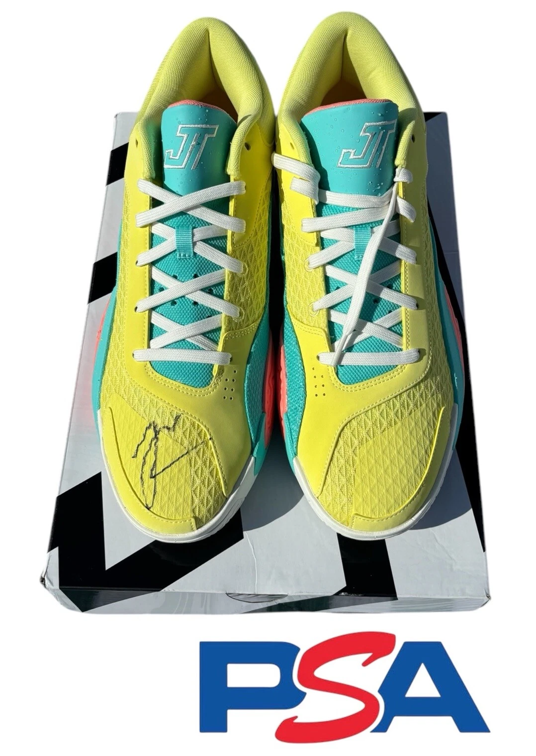 Jayson Tatum Signed Jordan Tatum 2 Basketball Shoes PSA AUTO Boston Celtics #0