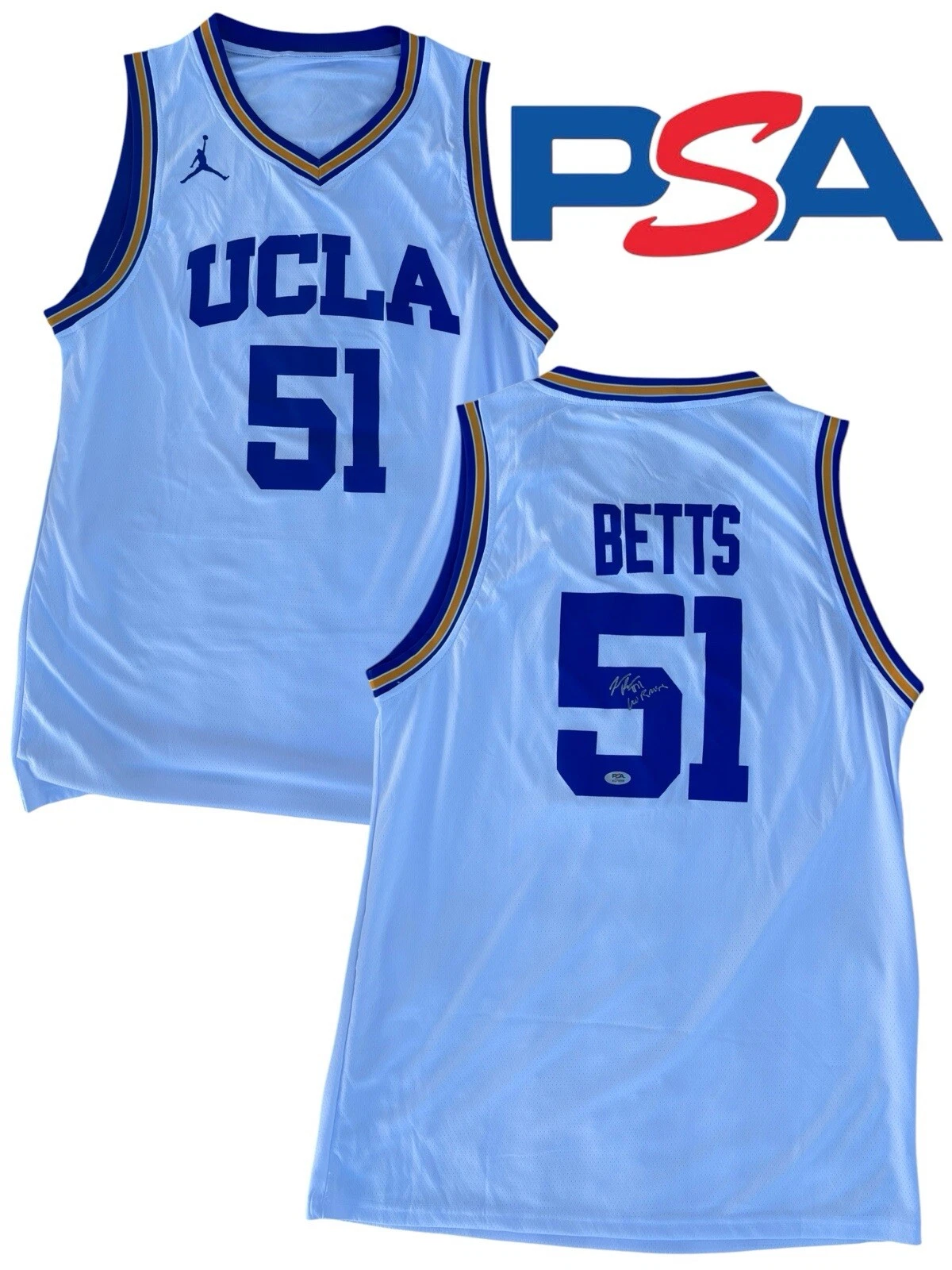 Lauren Betts Signed UCLA Womens Basketball “Go Bruins” #51 Jersey PSA/DNA AUTO