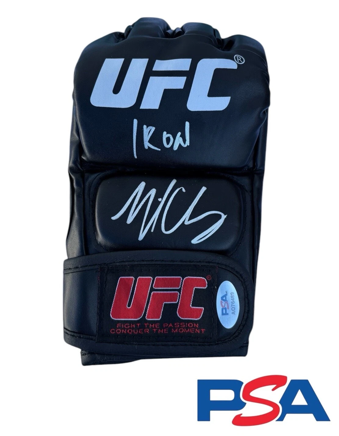 Michael Chandler Signed Autographed UFC Fight Glove “IRON” PSA/DNA AUTO