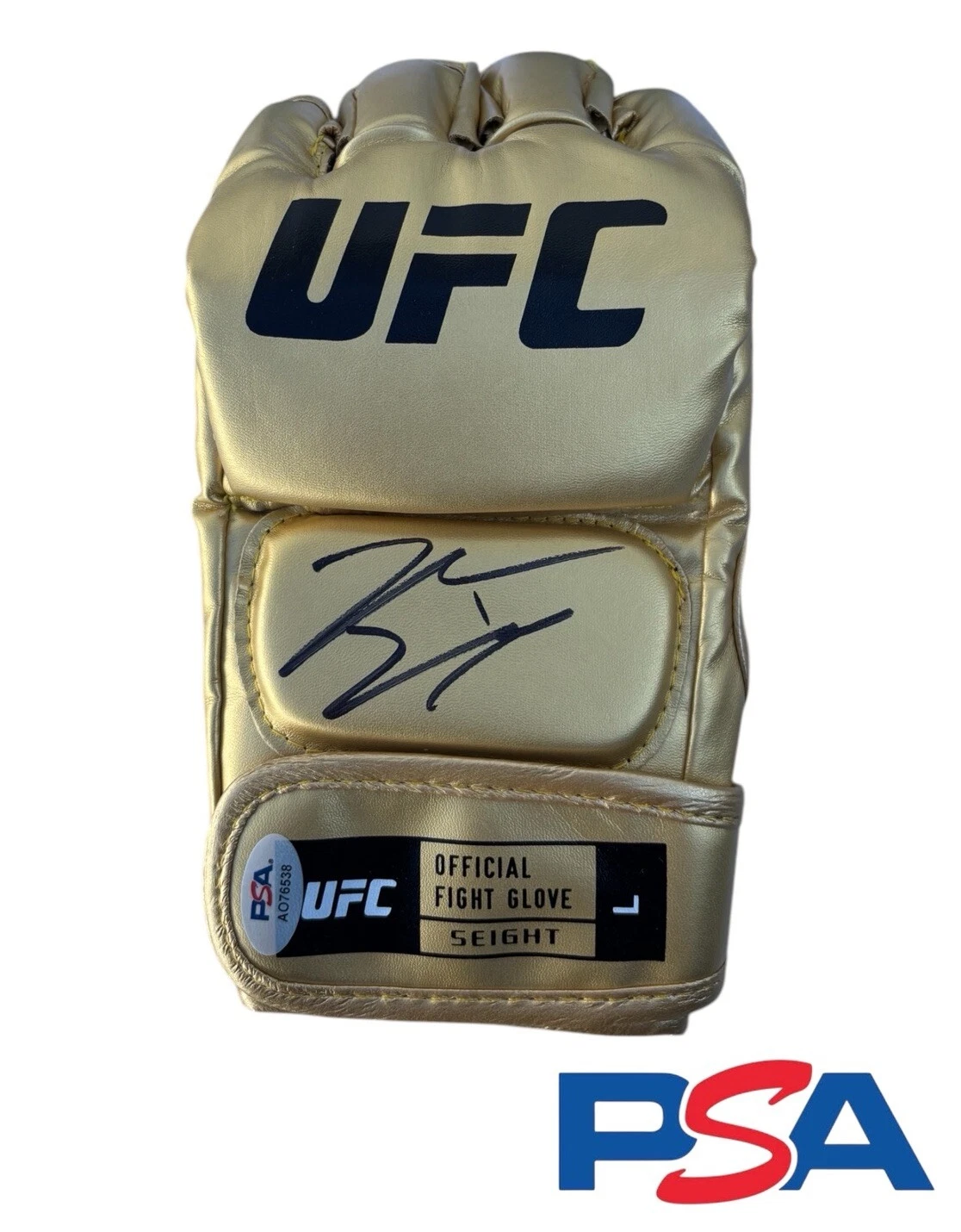 Nate Diaz Signed Autographed UFC Gold Fight Glove PSA/DNA AUTO MMA LEGEND 209