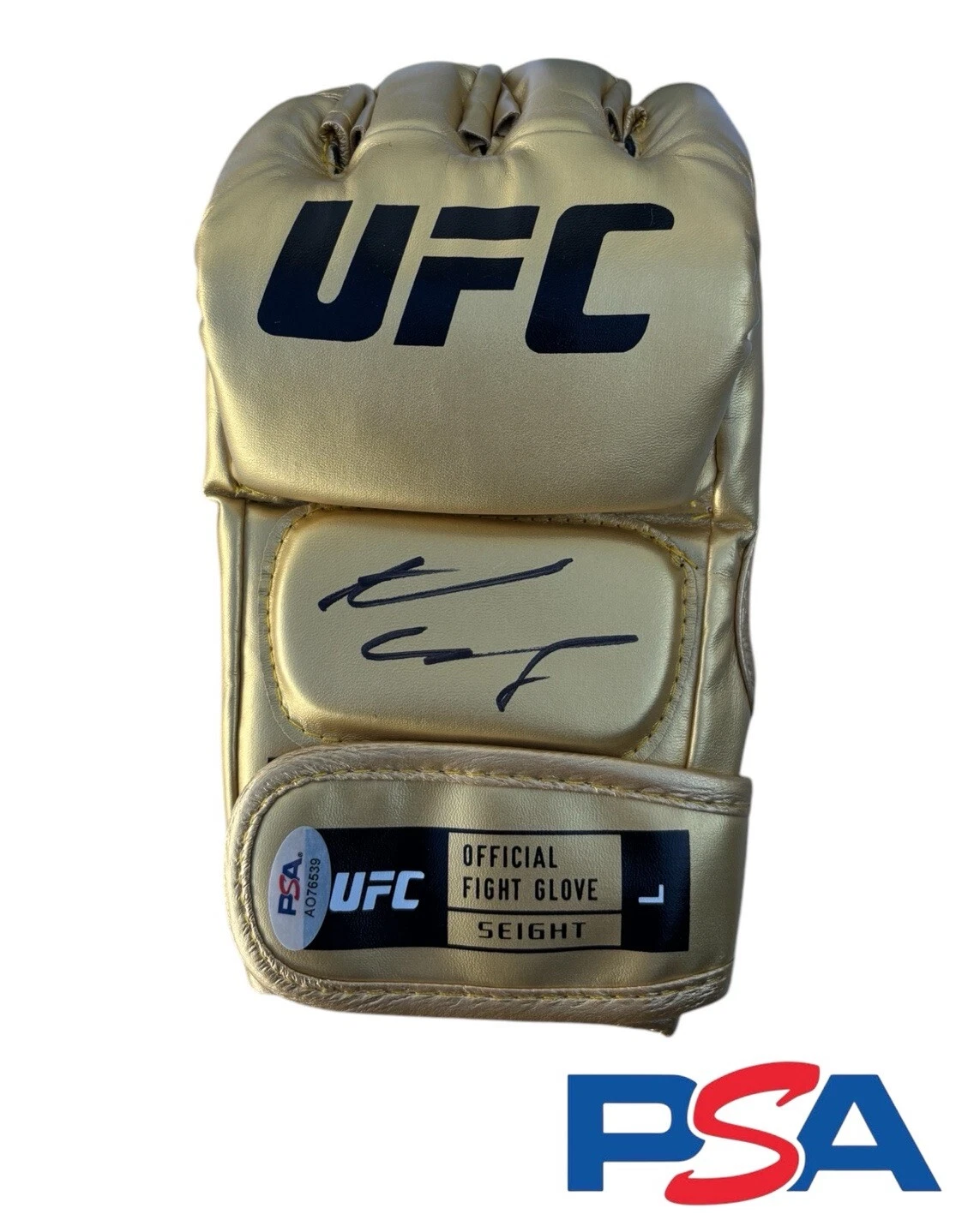 Nate Diaz Signed Autographed UFC Gold Fight Glove PSA/DNA AUTO MMA LEGEND 209