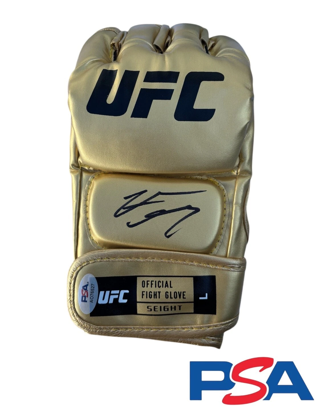 Nate Diaz Signed Autographed UFC Gold Fight Glove PSA/DNA AUTO MMA LEGEND 209