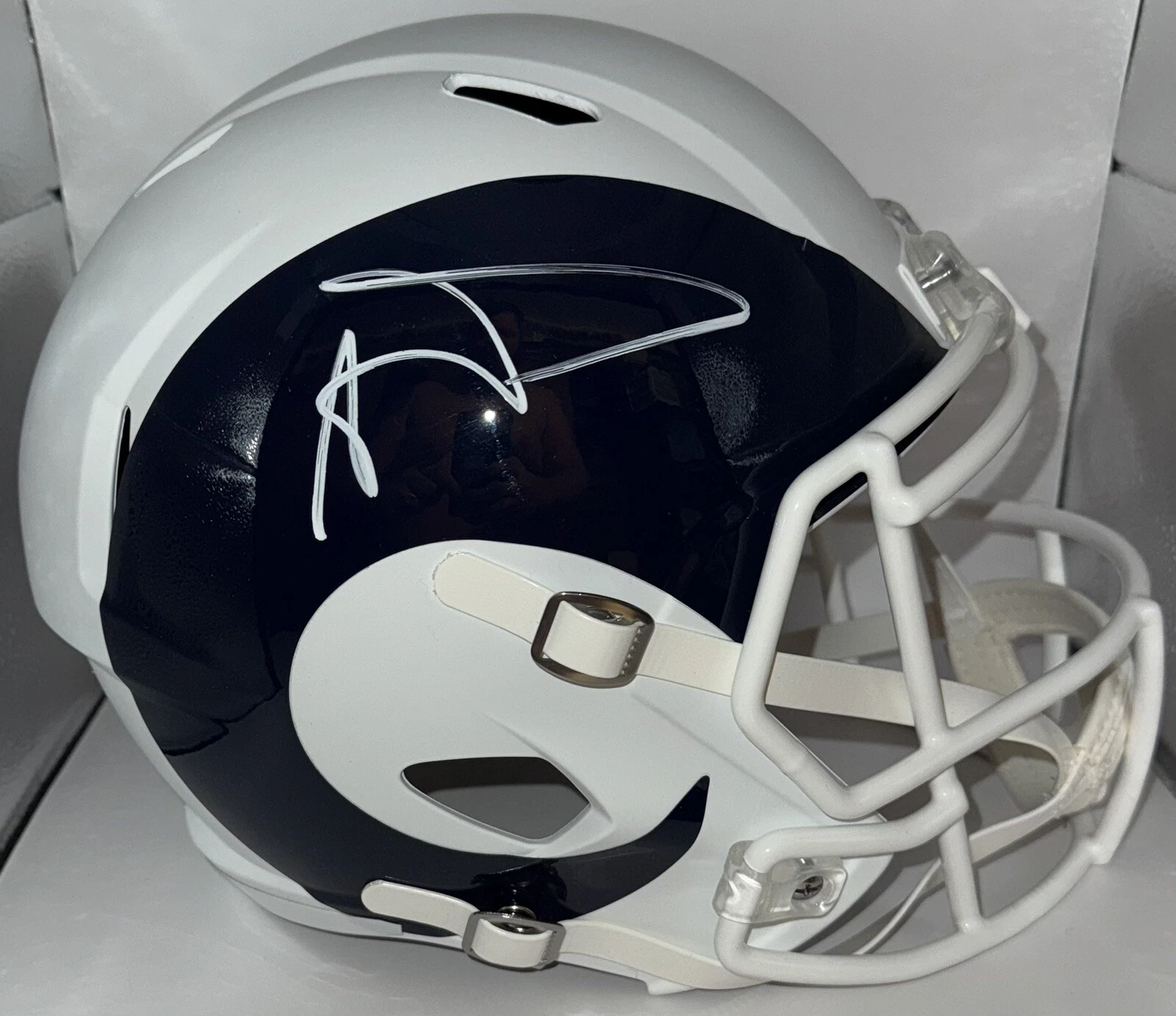 Aaron Donald Signed Autographed Los Angeles Rams AMP Full Size Helmet 3x DPY JSA