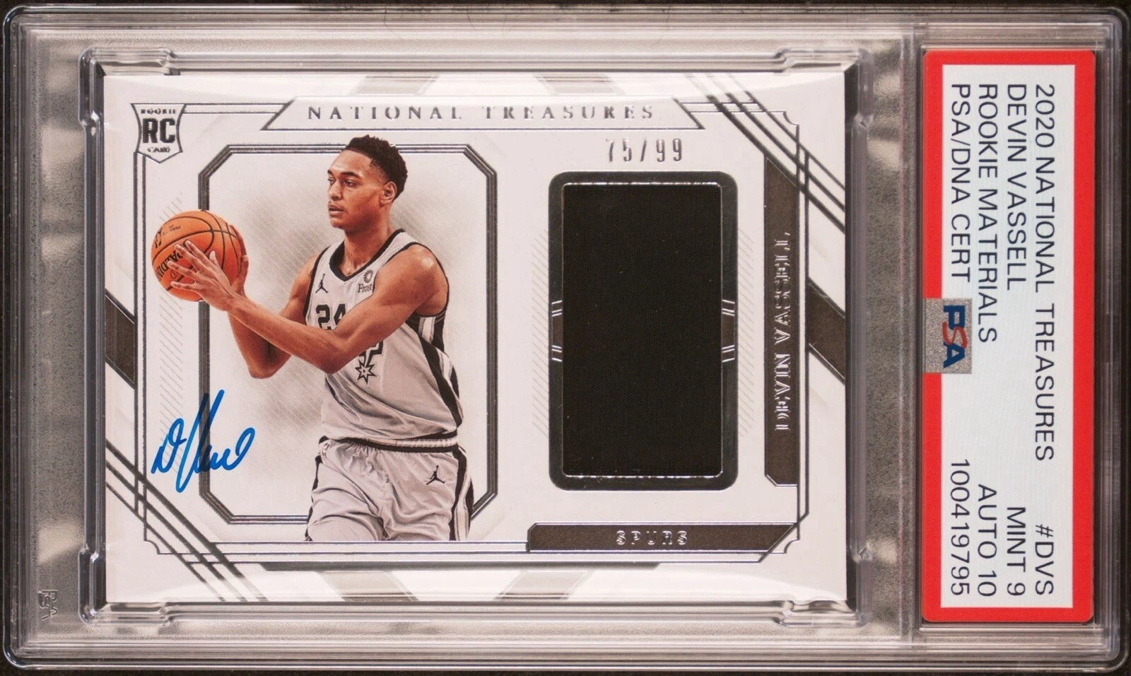 2020 National Treasures Devin Vassell Rookie Material RPA Auto /99 Psa MINT 9/10