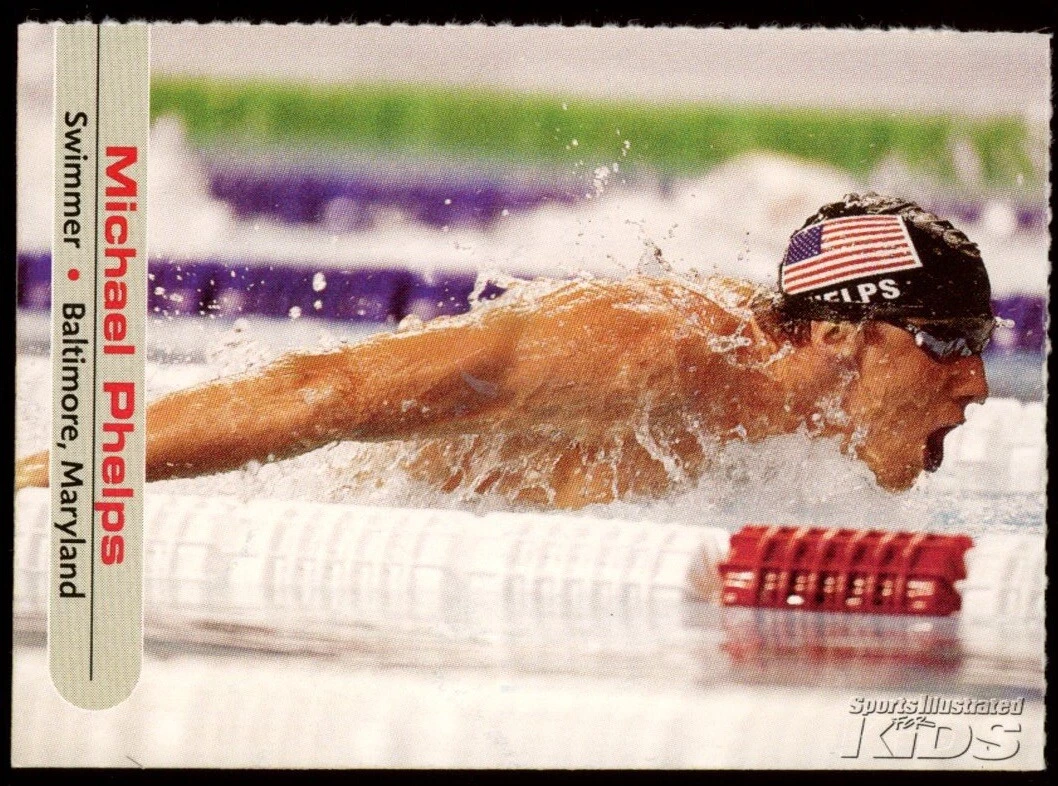 2004 Sports Illustrated SI For Kids #360 Michael Phelps Rookie Card USA Olympics