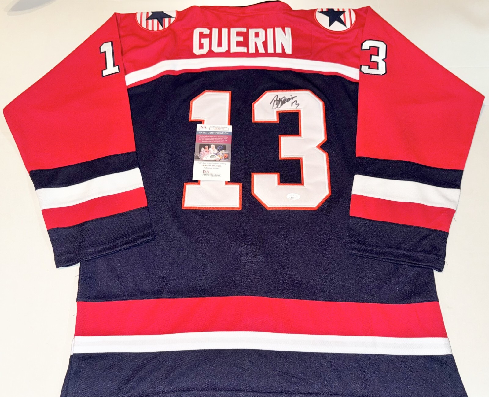 Bill Guerin Dallas Stars signed Team USA jersey autographed JSA