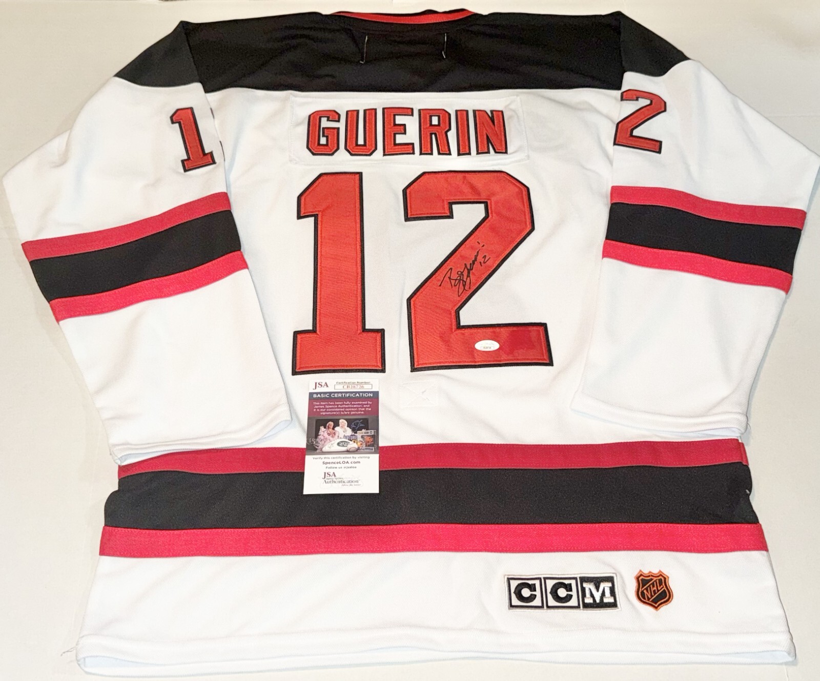 Bill Guerin signed New Jersey Devils jersey autographed JSA